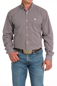 CINCH Men's Purple Button-Down Western Shirt
