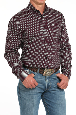 CINCH Men's Purple Button-Down Western Shirt