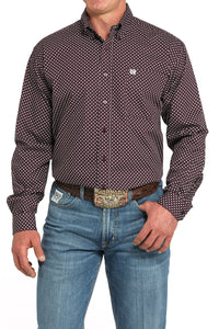 CINCH Men's Purple Button-Down Western Shirt