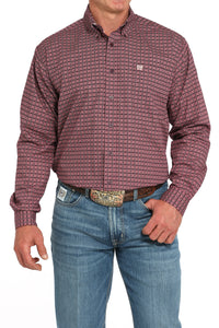 CINCH Men's Purple Button-Down Western Shirt