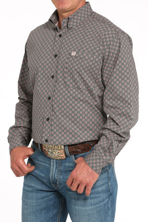 CINCH Men's Grey Button-Down Western Shirt