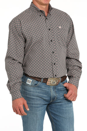 CINCH Men's Grey Button-Down Western Shirt