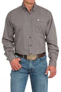 CINCH Men's Grey Button-Down Western Shirt