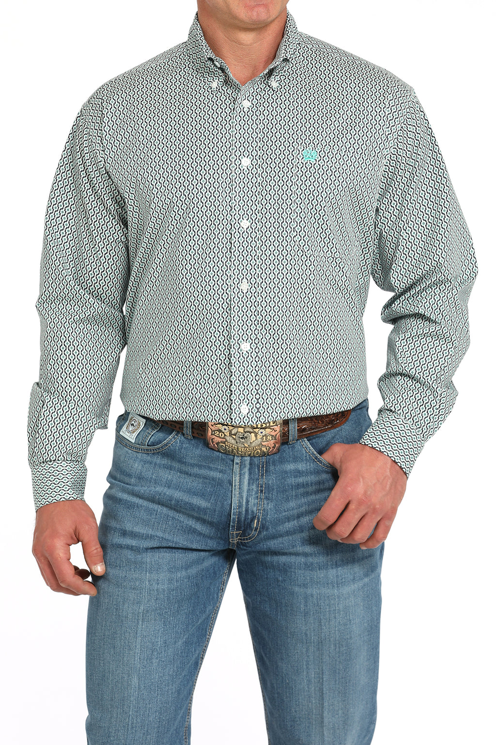 CINCH Men's Printed Printed Button-Down Western Shirt