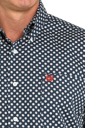 CINCH Men's Navy L/S Printed Button-Down Western Shirt