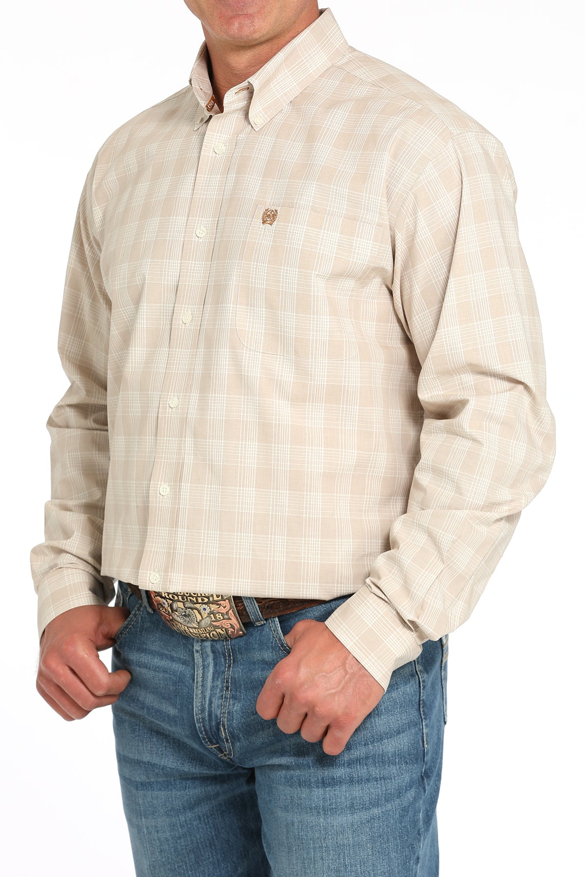 CINCH Men's Plaid Printed Button-Down Western Shirt