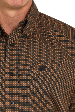 CINCH Men's Brown L/S Printed Button-Down Western Shirt