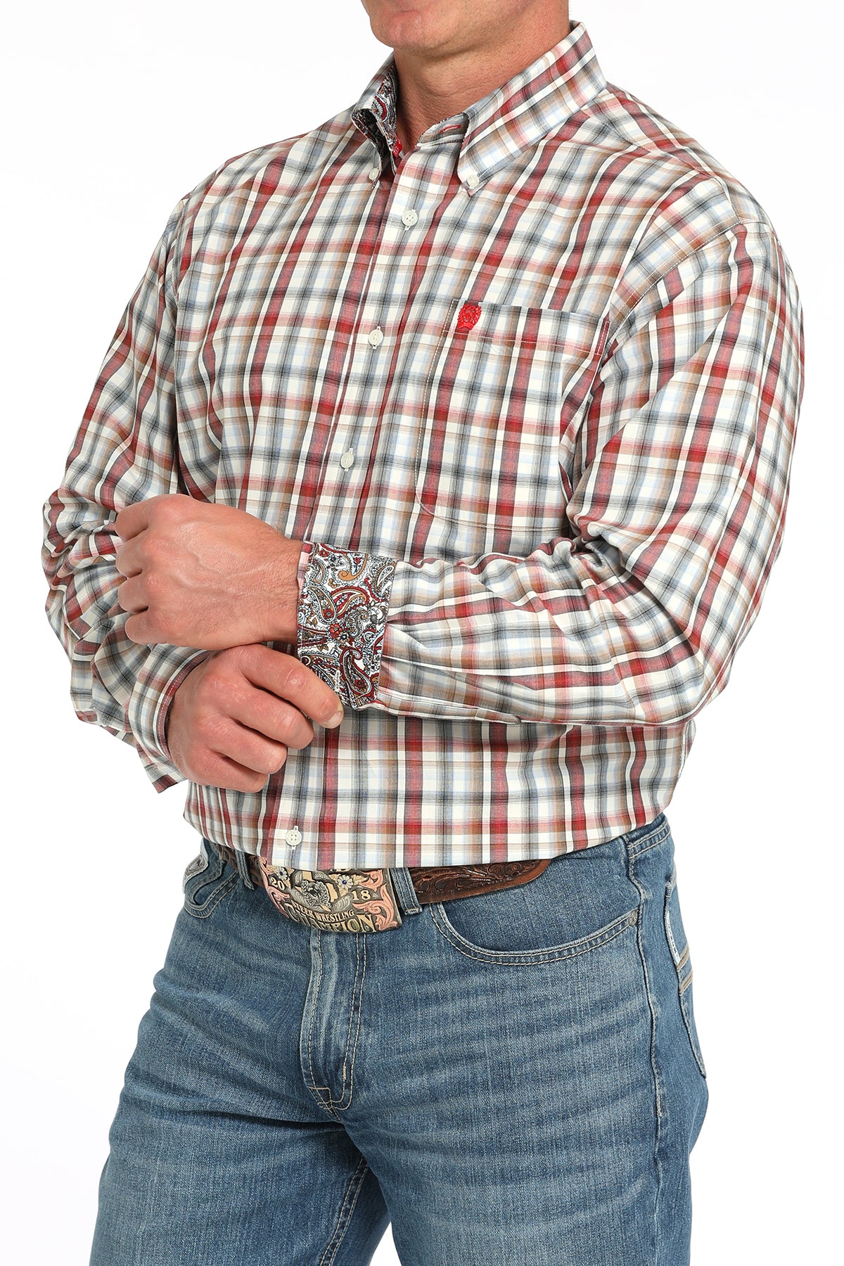 CINCH Men's Plaid Button-Down Western Shirt