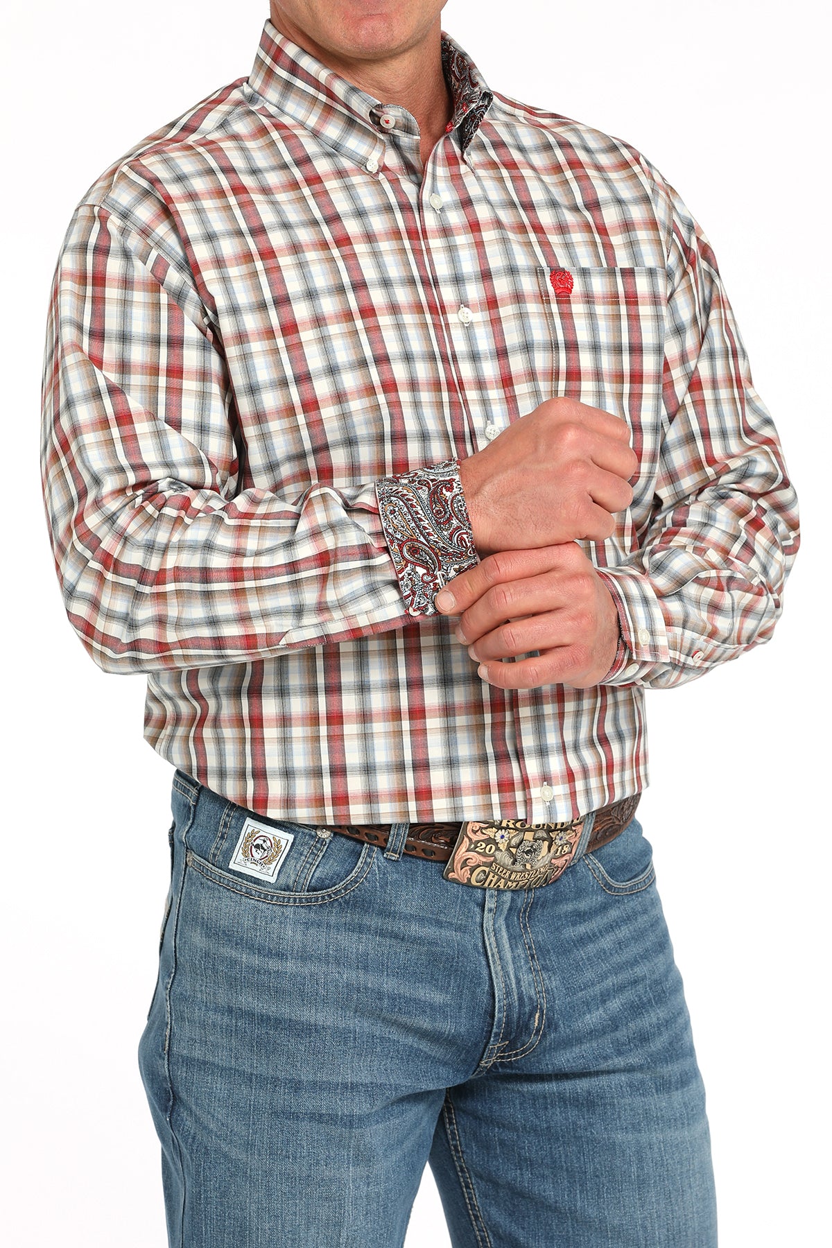 CINCH Men's Plaid Button-Down Western Shirt