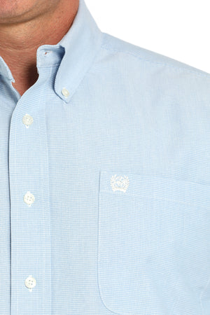 CINCH Men's Solid Light Blue Button-Down Western Shirt