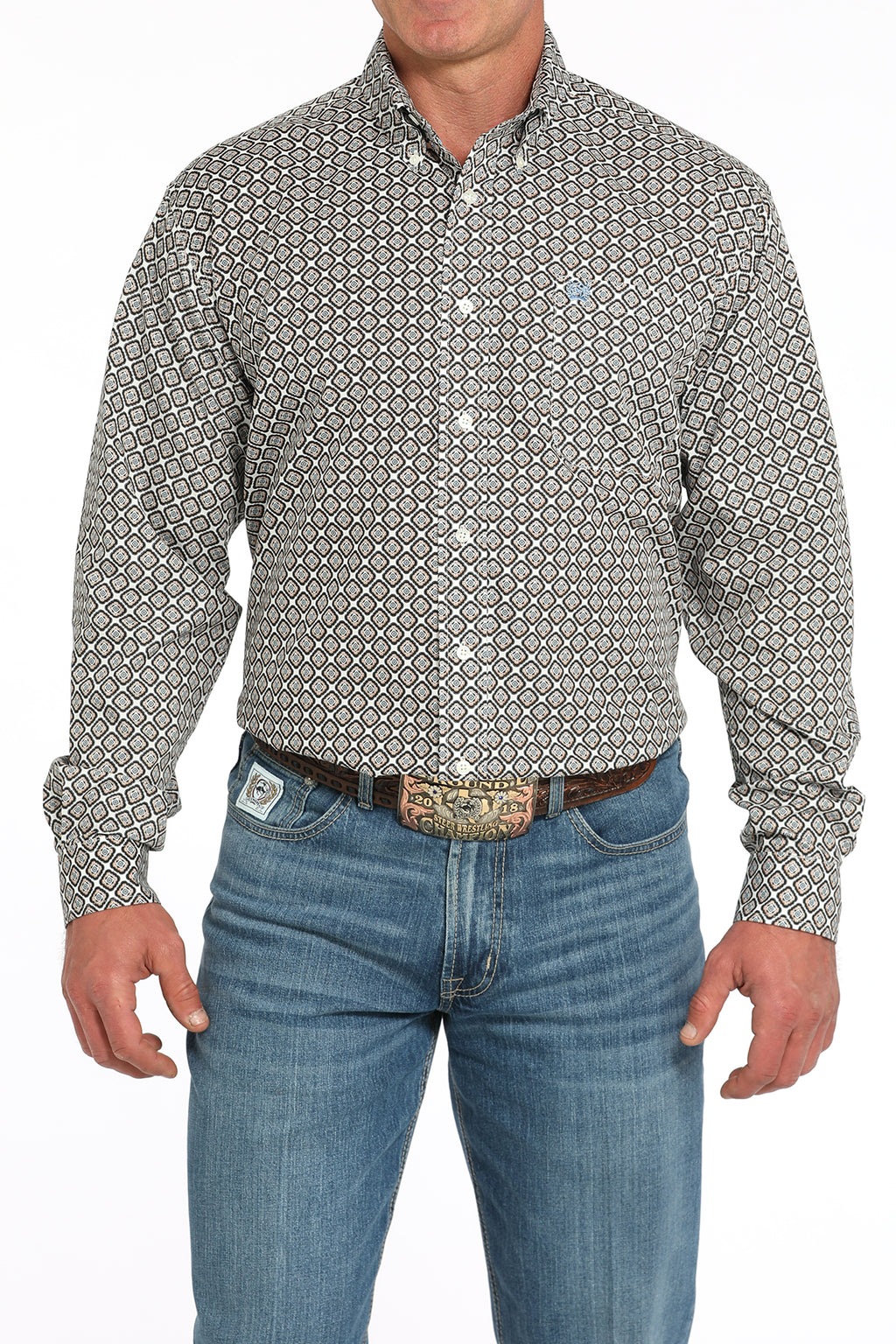 CINCH Men's Printed Button-Down Western Shirt