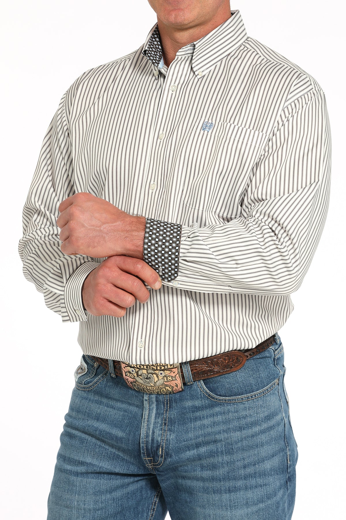 CINCH Men's Sripe Button-Down Western Shirt
