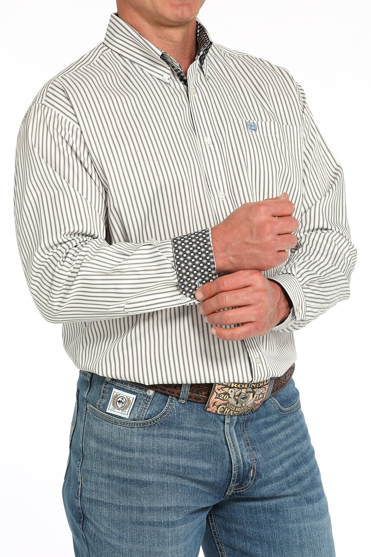 CINCH Men's Sripe Button-Down Western Shirt