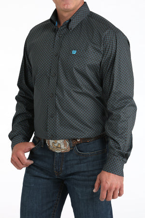 CINCH Men's Charcoal L/S Button-Down Western Shirt