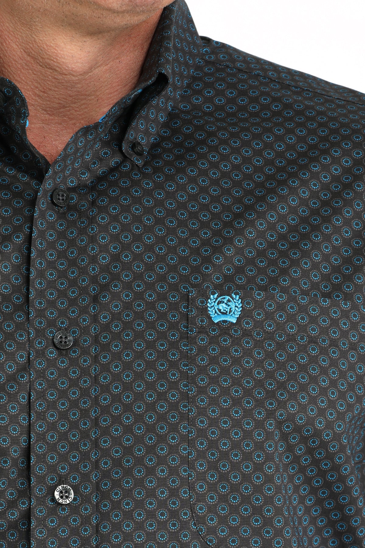 CINCH Men's Charcoal L/S Button-Down Western Shirt