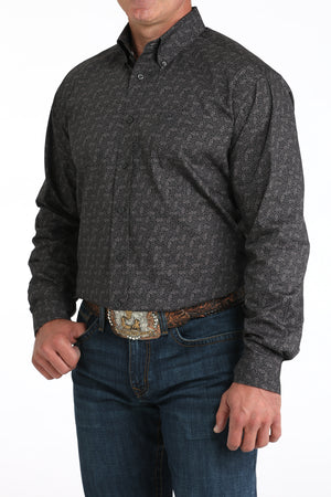 CINCH Men's Charcoal Button-Down Western Shirt