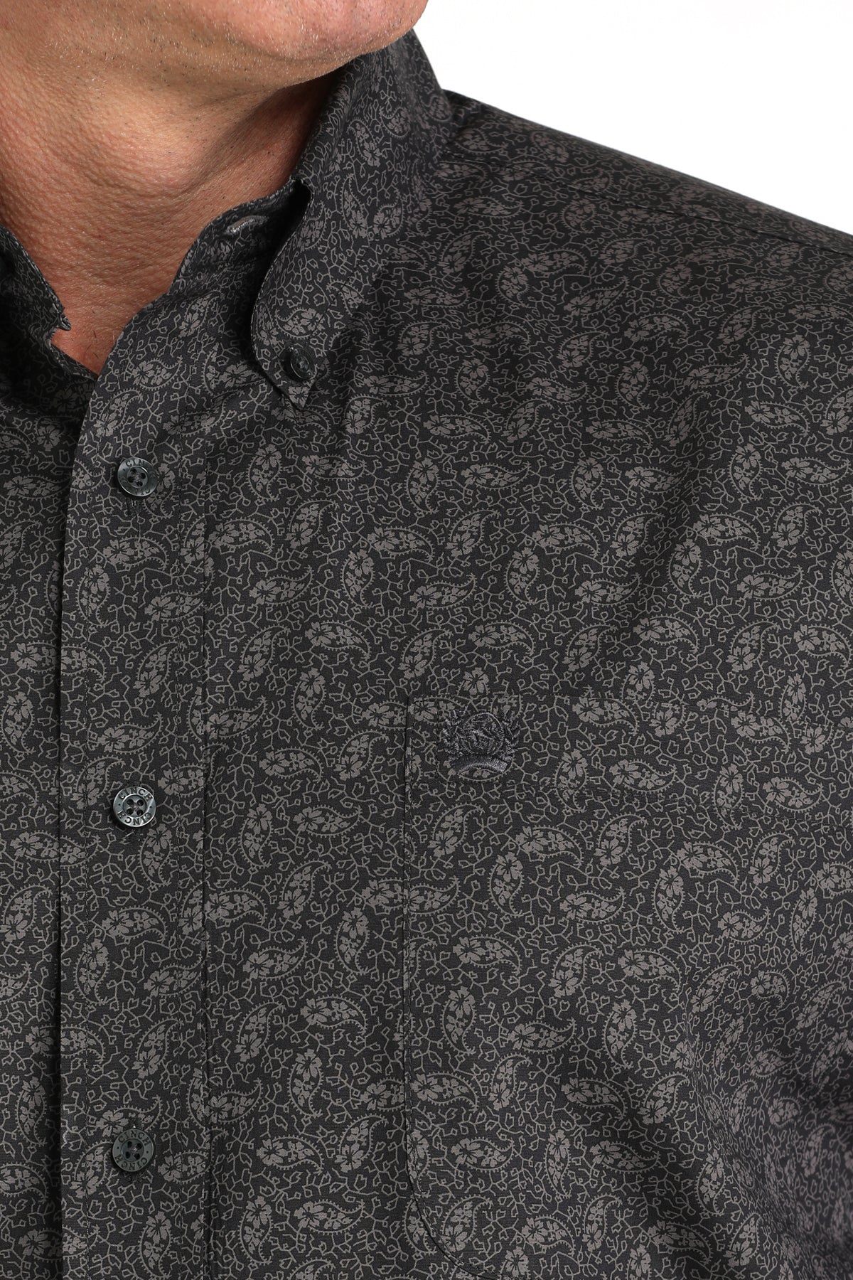 CINCH Men's Charcoal Button-Down Western Shirt