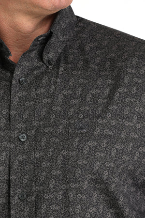 CINCH Men's Charcoal Button-Down Western Shirt