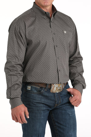 CINCH Men's Grey Button-Down Western Shirt
