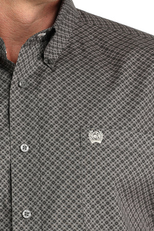 CINCH Men's Grey Button-Down Western Shirt