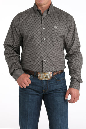 CINCH Men's Grey Button-Down Western Shirt