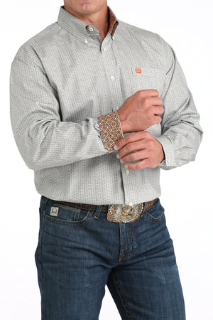 CINCH Men's Cream L/S Button-Down Western Shirt