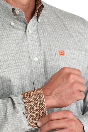 CINCH Men's Cream L/S Button-Down Western Shirt
