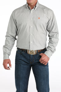 CINCH Men's Cream L/S Button-Down Western Shirt