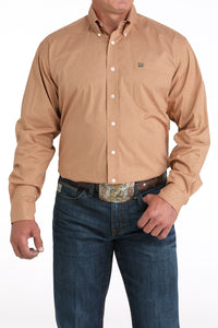 CINCH Men's Brown Print L/S Button-Down Western Shirt