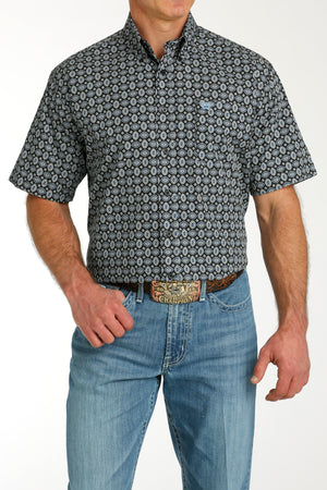 CINCH Men's Black Short Sleeve Button-Down Western Shirt