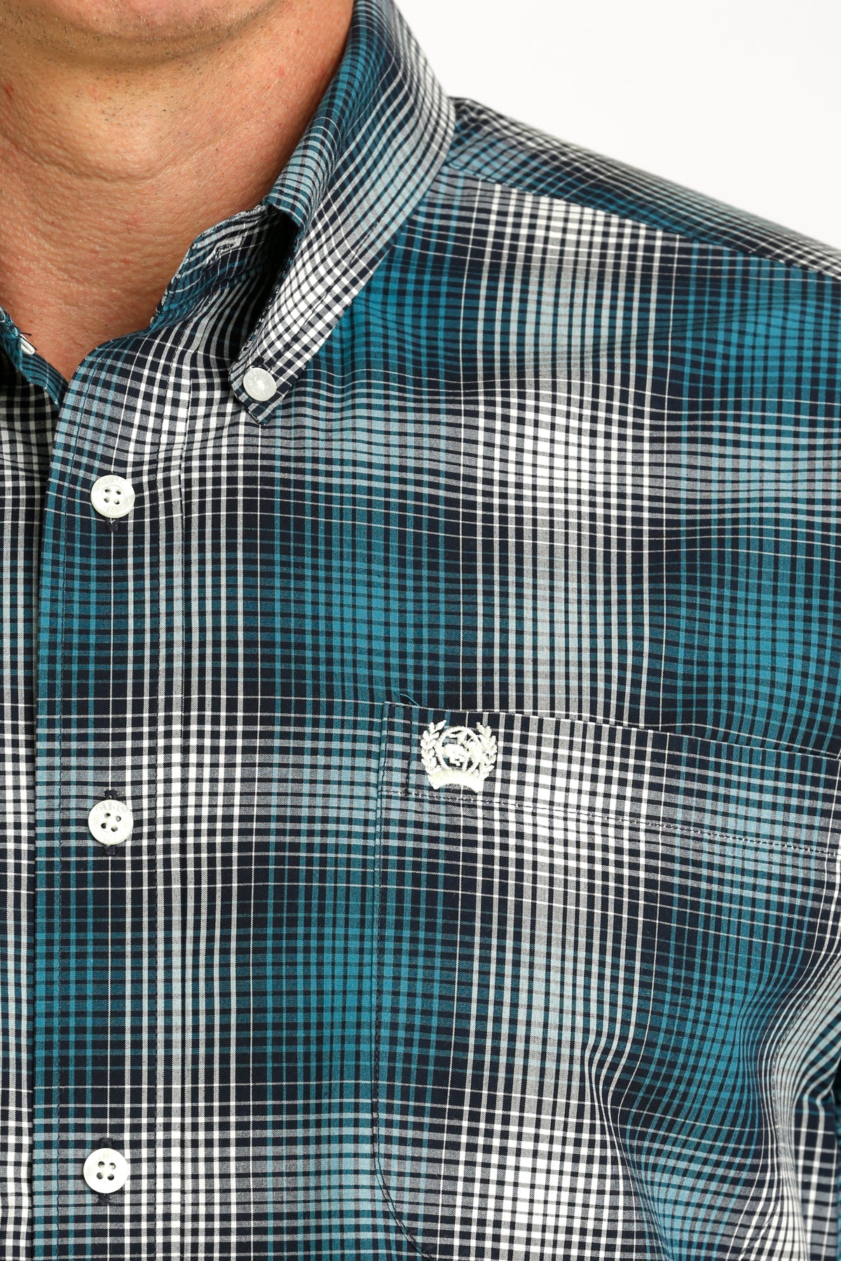 CINCH Men's Plaid Short Sleeve Button-Down Western Shirt