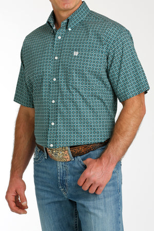 CINCH Men's Print Plaid Short Sleeve Button-Down Western Shirt