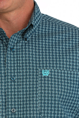 CINCH Men's Blue Button-Down Western Shirt