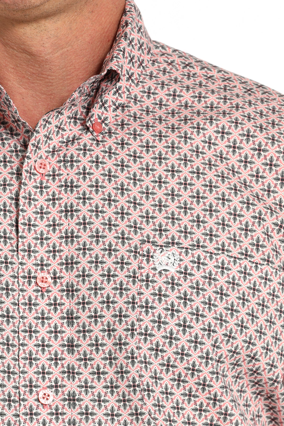 CINCH Men's Pink Button-Down Western Shirt