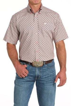 CINCH Men's Pink Button-Down Western Shirt