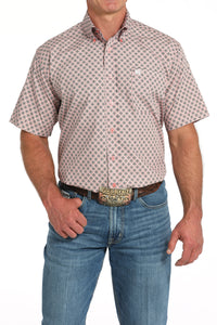 CINCH Men's Pink Button-Down Western Shirt