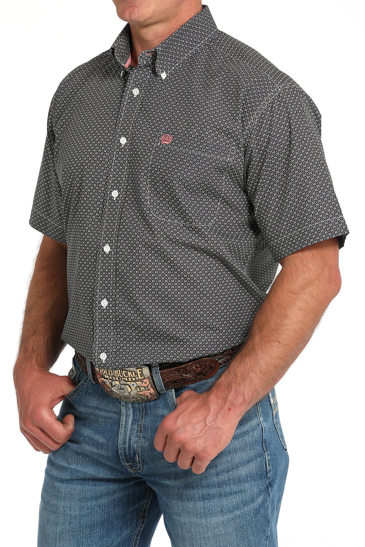 CINCH Men's Grey Button-Down Western Shirt