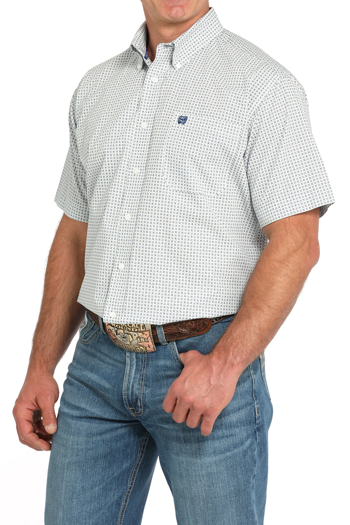 CINCH Men's White Button-Down Western Shirt