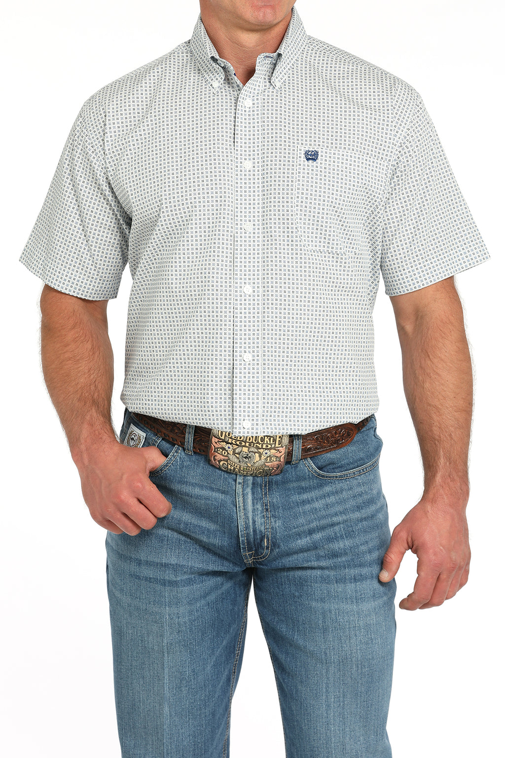 CINCH Men's White Button-Down Western Shirt