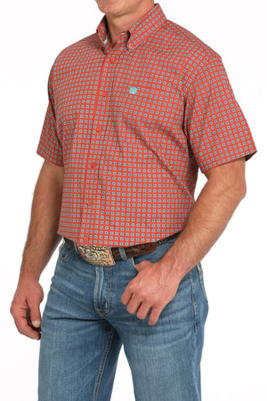 CINCH Men's Red Printed Button-Down Western Shirt