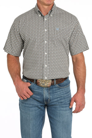 CINCH Men's Cream Printed Button-Down Western Shirt
