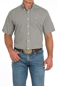 CINCH Men's Cream Printed Button-Down Western Shirt