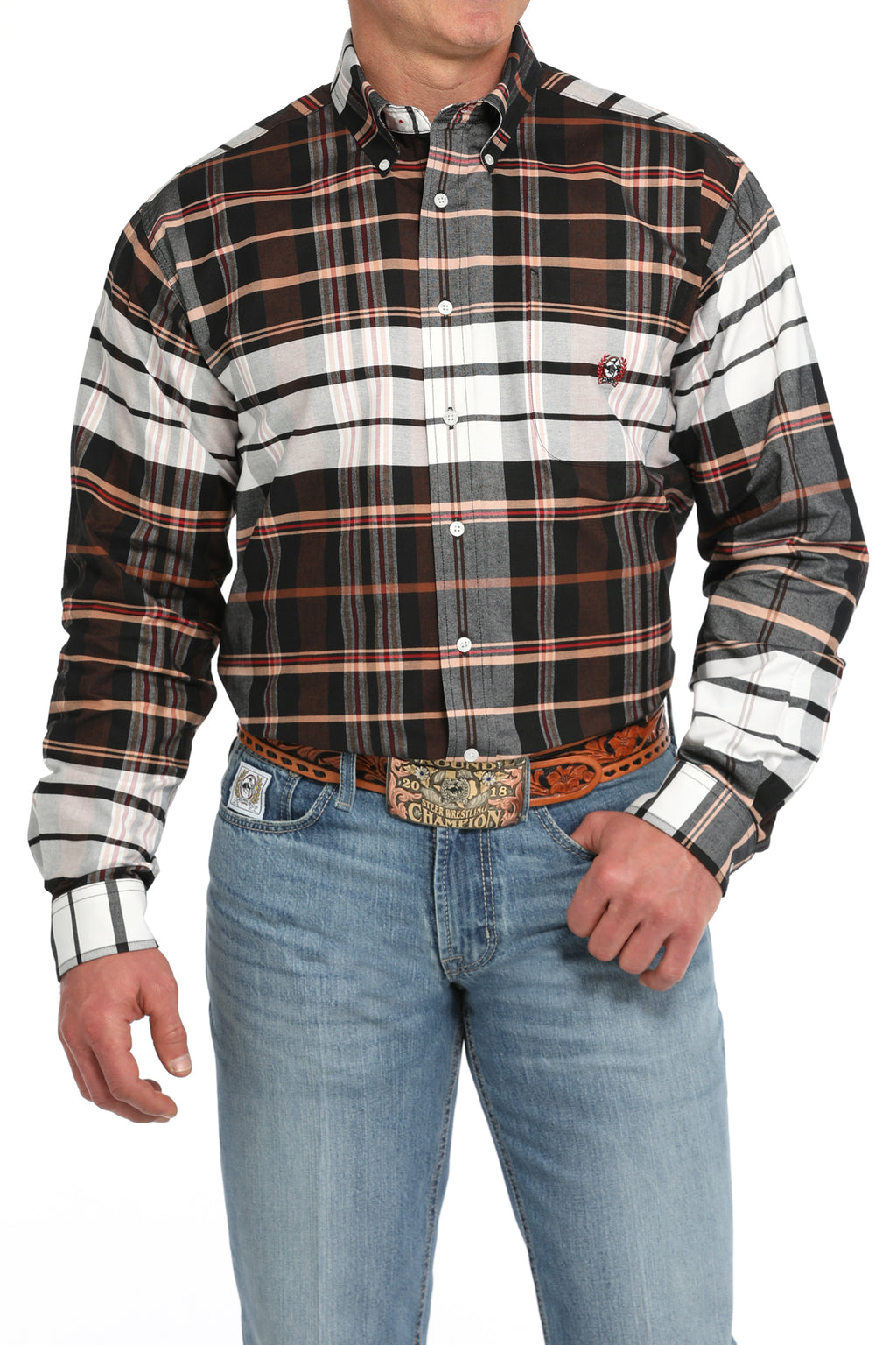 CINCH Men's Plaid Button-Down Western Shirt