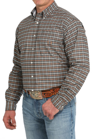 CINCH Men's Oxford Plaid Button-Down Western Shirt