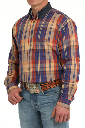 CINCH Men's Twill Plaid Button-Down Western Shirt