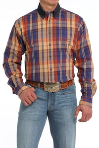 CINCH Men's Twill Plaid Button-Down Western Shirt