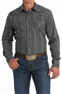 CINCH Men's Black Modern Fit Western Button-Down Shirt