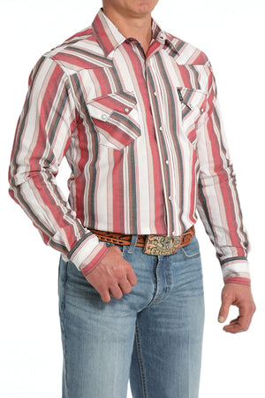 CINCH Men's Striped Modern Fit Western Button-Down Shirt