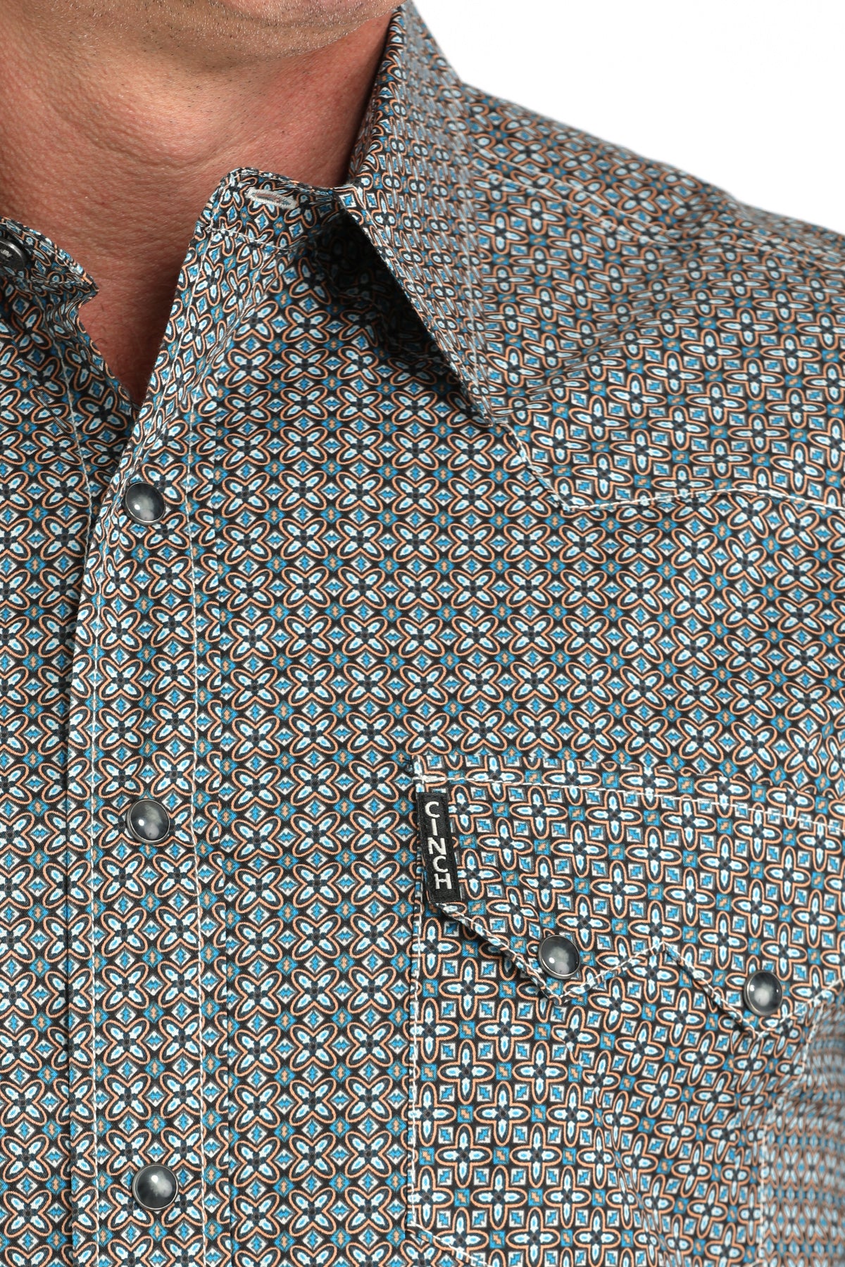 CINCH Men's Grey Modern Fit Button-Down Shirt