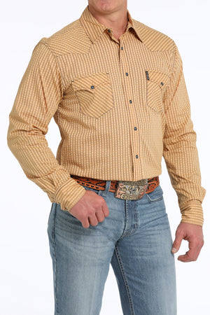 CINCH Men's Gold Modern Fit Western Button-Down Shirt